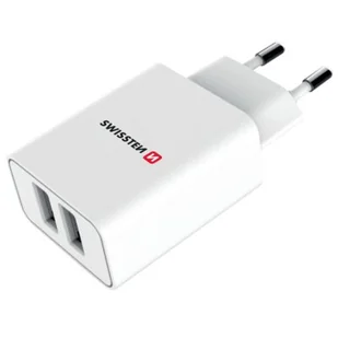 Swissten Ładowarka do sieci 2x USB 2,1 A + Lightning kabel 1,2 m MFi 22055000) Biała - Ładowarki do telefonów - miniaturka - grafika 1