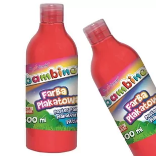 St. Majewski Farba plakatowa w butelce Bambino 500 ml czerwona - Farby i media malarskie - miniaturka - grafika 1