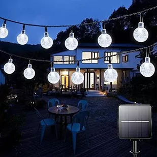 Solarny Łańcuch Świetlny Na Zewnątrz, 50 Diod Led, 7 M, Solarny Lampion, Na Zewnątrz, Odporny Na Warunki Atmosferyczne, 8 Trybów Pracy, Do Ogrodu, N.. - Oświetlenie świąteczne - miniaturka - grafika 1