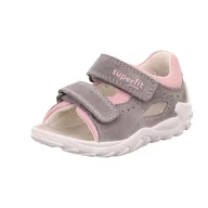Buty dla dziewczynek - Superfit Dziewczęce sandały Flow, Szary, różowy 2020, 22 EU - miniaturka - grafika 1