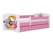 Łóżka dla dzieci i młodzieży - Łóżko dla dziecka, barierka, Babydreams, zoo, różowe - miniaturka - grafika 1