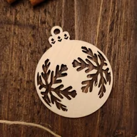 Bombki - Bombka BC7 - drewniana ozdoba choinkowa - miniaturka - grafika 1