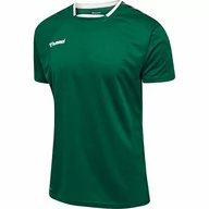 Koszulki męskie - Hummel HmlAuthentic Poly Jersey koszulka męska S/S zielony Evergreen S 204919-6140 - miniaturka - grafika 1