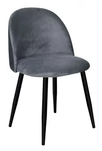 Krzesło aksamitne K-SOUL VELVET grafitowe 5902340317037 - Krzesła - miniaturka - grafika 1