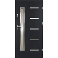 Drzwi zewnętrzne - Drzwi zewnętrzne JUVENTUS stopsol inox antracyt 90 lewe RADEX - miniaturka - grafika 1