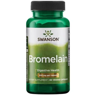 SWANSON Health Products Bromelina 500 mg 60 kapsułek - Układ pokarmowy - miniaturka - grafika 1