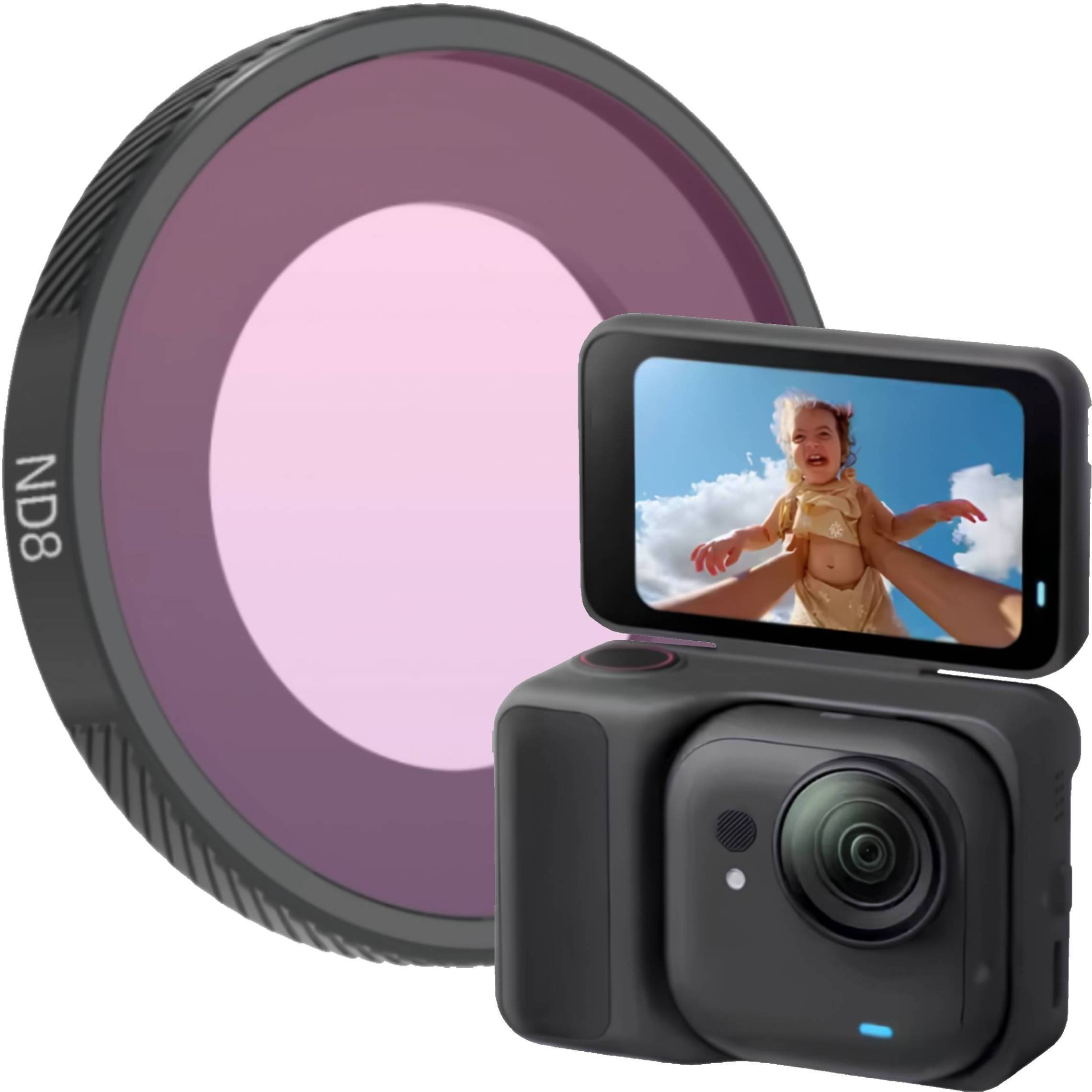 Filtr SunnyLife FILTR ND8 SZARY NEUTRALNY OCHRONNY DO KAMERY SPORTOWEJ INSTA360 GO ULTRA