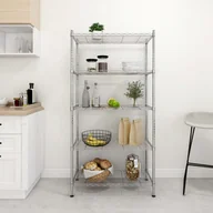Szafy i regały magazynowe - vidaXL 5-poziomowy regał, 90x35x180 cm, chrom, 250 kg 324623 - miniaturka - grafika 1