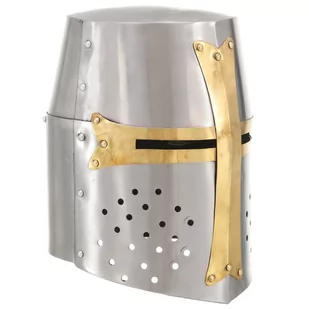 vidaXL Replika średniowiecznego zabytkowego hełmu LARP srebrna stal 286206 - Repliki - broń - miniaturka - grafika 1