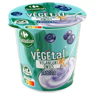 Carrefour Sensation Vegetal Vegangurt owies jagoda 150 g - Kefiry, jogurty, maślanki - miniaturka - grafika 1