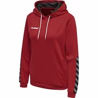 Bluzy damskie - hummel Hummel damska bluza z kapturem z poliestru, True Red, XL 204932-3062-XL - miniaturka - grafika 1