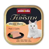 Mokra karma dla kotów - Animonda vom Feinsten Mildes Menu z Indykiem i Łososiem tacka 100g - miniaturka - grafika 1