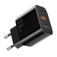 Ładowarki do telefonów - Mcdodo GaN 33W CH-0921 USB-C USB-A (czarny) - miniaturka - grafika 1