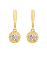Kolczyki - Złote kolczyki z zawieszkami SWAROVSKI® CRYSTAL - miniaturka - grafika 1