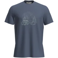 Koszulki sportowe męskie - Męska koszulka Icebreaker M Mer 150 Tech Lite III SS Tee Van Camp Rozmiar: XL / Kolor: niebieski/szary - miniaturka - grafika 1