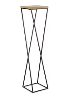 HowHomely Kwietnik stojący metal 100 cm LOFT MDF DD.15417 - Kwietniki - miniaturka - grafika 1