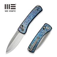 Noże - Nóż składany We Knife Nightblade Flamed Titanium, Hand Rubbed Satin CPM 20CV by Dutch Bushcraft Knives (WE22046-4) - miniaturka - grafika 1