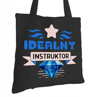 Torba Bawełniana dla Instruktora Czarna Prezent Ekologiczna Trwały Nadruk - Torby i wózki na zakupy Torba Bawełniana dla Instruktora Czarna Prezent Ekologiczna Trwały Nadruk - Torby i wózki na zakupy - miniaturka - grafika 1