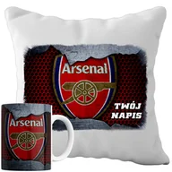 Gadżety dla niej i dla niego - Kubek Poduszka Arsenal 330ml 40x40cm z Napisem Zestaw Piłkarski Napis - miniaturka - grafika 1