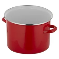 Garnki - Garnek FLORINA Prosty Gładki 16 cm Czerwony - miniaturka - grafika 1