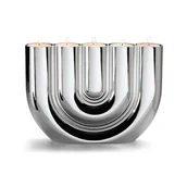 Świeczniki - Philippi Świecznik DOUBLE U, (wys.: 15cm) 123137 - miniaturka - grafika 1