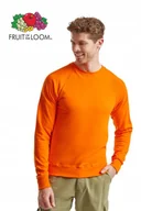 Bluzy męskie - FRUIT OF THE LOOM 62138 Lekka Bluza RAGLAN Męska Pomarańcz ORANGE rozm: XXL - miniaturka - grafika 1