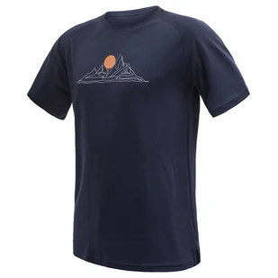 Męska koszulka Sensor MERINO BLEND MOON Rozmiar: XL / Kolor: ciemnoniebieski - Koszulki sportowe męskie - miniaturka - grafika 1