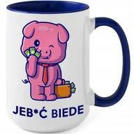 Kubki - Kubek XXL Granatowy JEB*Ć BIEDE Na Zabawny Prezent Wiele Wzorów - miniaturka - grafika 1