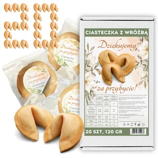 Chińskie Ciasteczka z Wróżbą Podziękowanie za Przybycie Szczęścia 20 szt - Pieczywo chrupkie - miniaturka - grafika 1