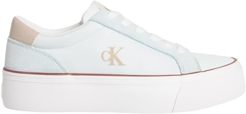 Calvin Klein Jeans Damska koszulka Vulc Flatform Mg Nylon Mix Yw0yw01896 Low Top, Niebieski żagiel Oxford Tan, 5
