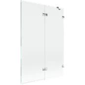 Parawany nawannowe - Mexen Lunar parawan nawannowy 2-skrzydłowy prawy 120 x 150 cm, transparent, chrom - 897-120-100-01-00-P - miniaturka - grafika 1