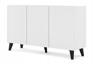 Komoda Ravenna C 150 cm 3D frez biały połysk Ufpcz - Komody - miniaturka - grafika 1