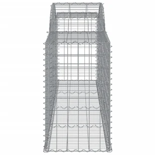vidaXL Kosze gabionowe, 2 szt., 300x50x80/100 cm, galwanizowane żelazo - Ogrodzenia - miniaturka - grafika 6