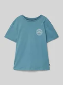 Koszulki dla chłopców - T-shirt z nadrukiem z logo - miniaturka - grafika 1