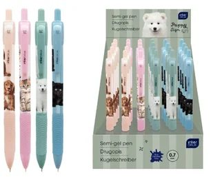 Interdruk Długopis auto z gripem Puppy Sign nieb 24szt - Długopisy - miniaturka - grafika 1