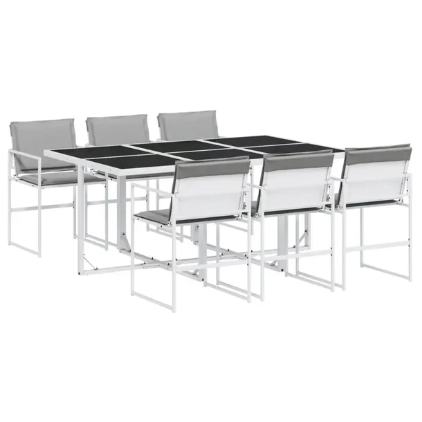 Zestaw mebli ogrodowych biały 165 x 107 x 72 cm, krzesła 50,5 x 51 x 81,5