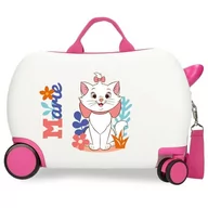 Walizki - Joumma Disney Marie In White Walizka Dziecięca Biała 45x31x20 cm Twardy ABS 24,6L 1,8 kg 4 koła Bagaż Ręczny, biała, walizka dziecięca - miniaturka - grafika 1