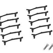 Zawiasy, okucia i inne akcesoria - 10 szt. zabytkowych gałek do szuflad szafkowych ze stopu cynku, uchwyty do szuflad w szafie, wiejski domek (96 mm, czarne) - miniaturka - grafika 1