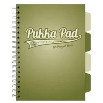 Pukka Project Book Olive B5 kratka 100 kartek 3 szt. - Zeszyty szkolne - miniaturka - grafika 1