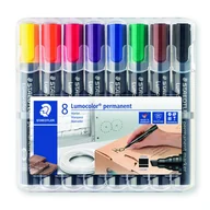 Markery permanentne - Staedtler Marker permanentny Lumocolor 8 kolorów - miniaturka - grafika 1