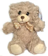 Maskotki i pluszaki - Miś Pluszowy Jasnobrązowy 17 cm z Kokardką – Przytulanka dla Dzieci - miniaturka - grafika 1