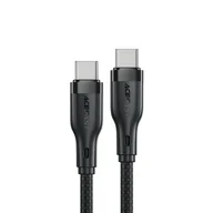 Kable USB - Kabel przewód elastyczny w oplocie USB-C - USB-C 60W 3A 1.2m - czarny ACEFAST - miniaturka - grafika 1