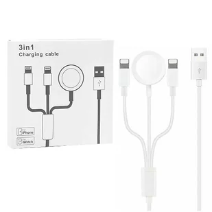 ŁADOWARKA INDUKCYJNA IPHONE USB APPLE WATCH CABLE 3W1 APPX - Ładowarki do telefonów - miniaturka - grafika 1