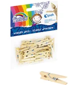 Dekoratorstwo - Ozdoby drewniane Spinacz Mały 25szt FIORELLO - miniaturka - grafika 1