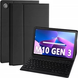 Etui Klawiatura Do Lenovo M10 Plus 3 Gen 10.6 | Czarny - Etui do tabletów - miniaturka - grafika 1