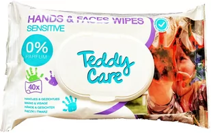 Chusteczki nawilżane do rąk twarzy Teddy Care Sensitive 40 szt. - Chusteczki nawilżane - miniaturka - grafika 1