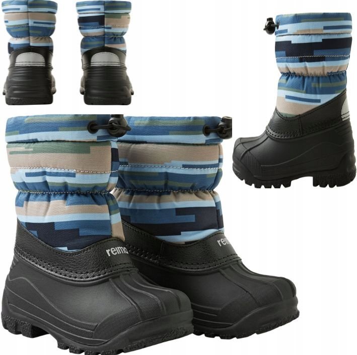 Śniegowce dziecięce Reima Nefar r.25 błękit wzory wodoodporne ocieplane