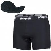 Spodenki rowerowe - Rogelli, Bokserski kolarskie męskie z wkładką, czarny, rozmiar XL - miniaturka - grafika 1