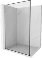 Ścianki i drzwi prysznicowe - Mexen Kioto L ścianka prysznicowa Walk-in 70 x 200 cm, czarny wzór, nikiel szczotkowany - 800-070-103-97-70 - miniaturka - grafika 1