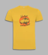 Koszulki męskie - T-shirt Fiat 126p "Vintage and so cool" Żółty M - miniaturka - grafika 1